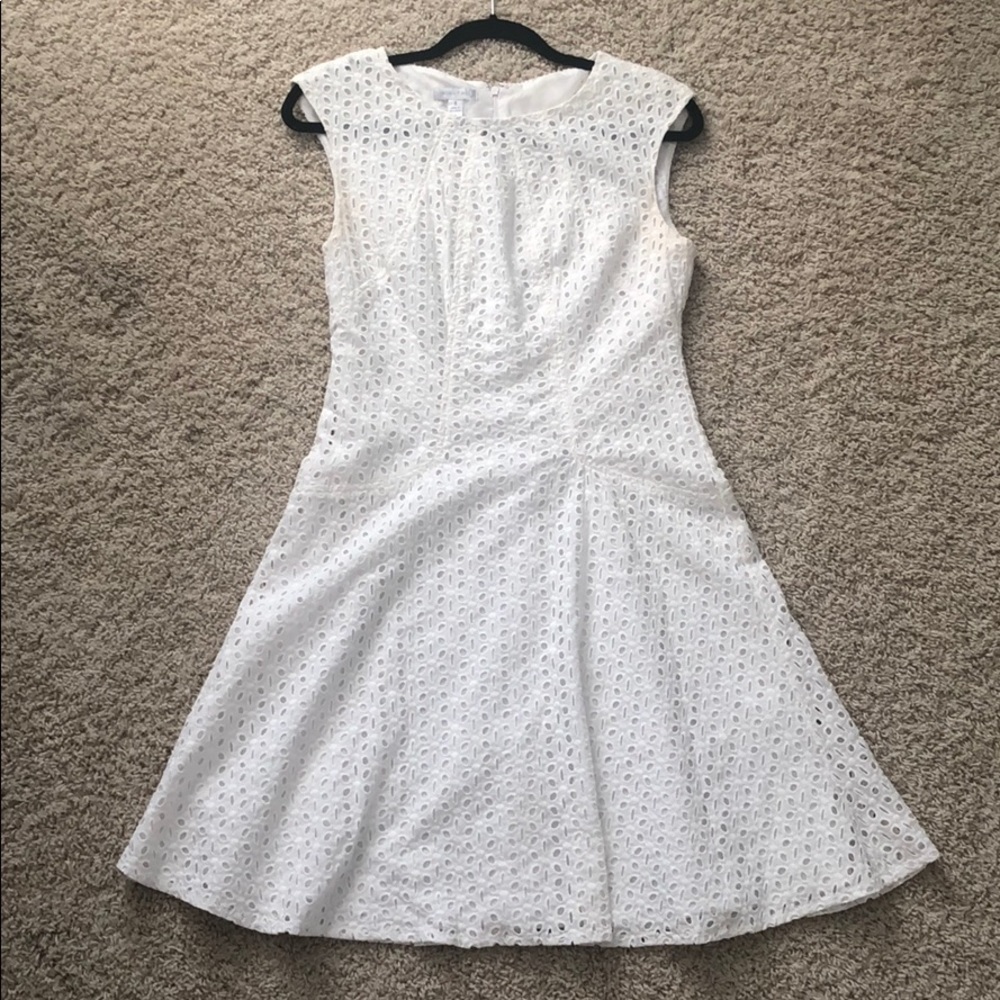 White eyelet dress